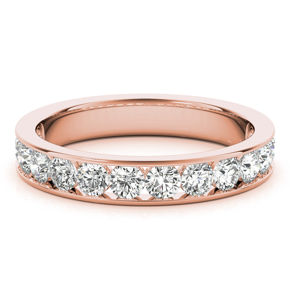  Ladies Single Row Channel Set Wedding Ring 1.25 Carat Total Weight  1.23 C.T.W Platinum - view 8