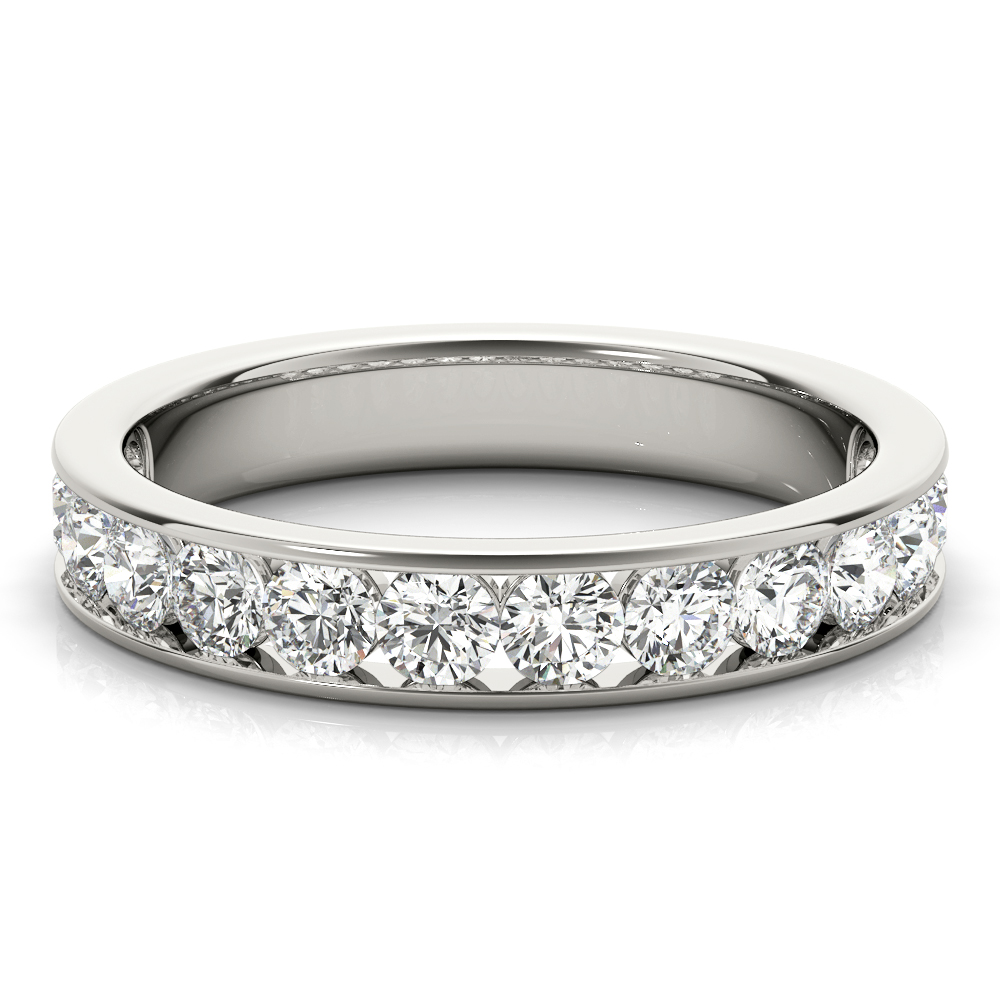  Ladies Single Row Channel Set Wedding Ring 1.25 Carat Total Weight  1.23 C.T.W Platinum - view 9