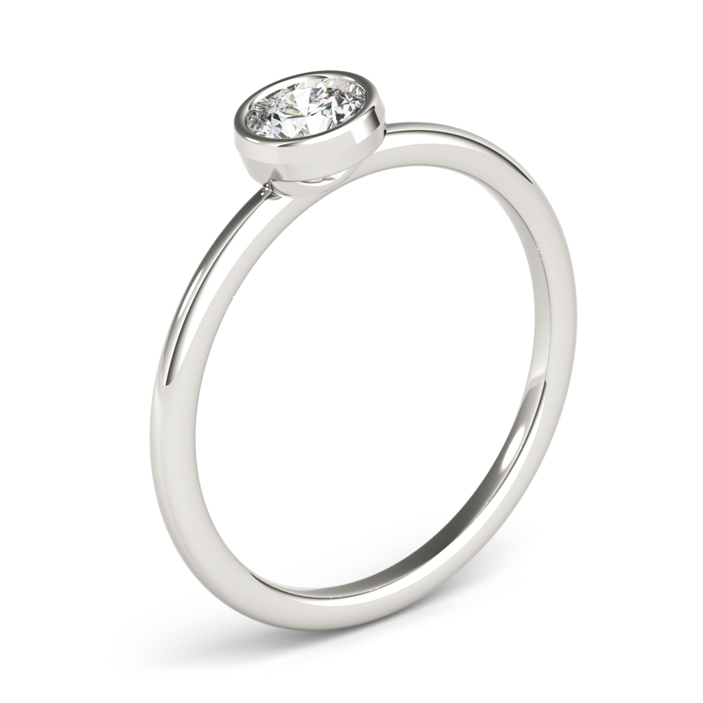  Ladies Round Bezel Set Solitaire Stackable Ring 1/3 Carat Total Weight 0.01 CT 0.33 C.T.W 14K yellow, white or rose gold - view 6