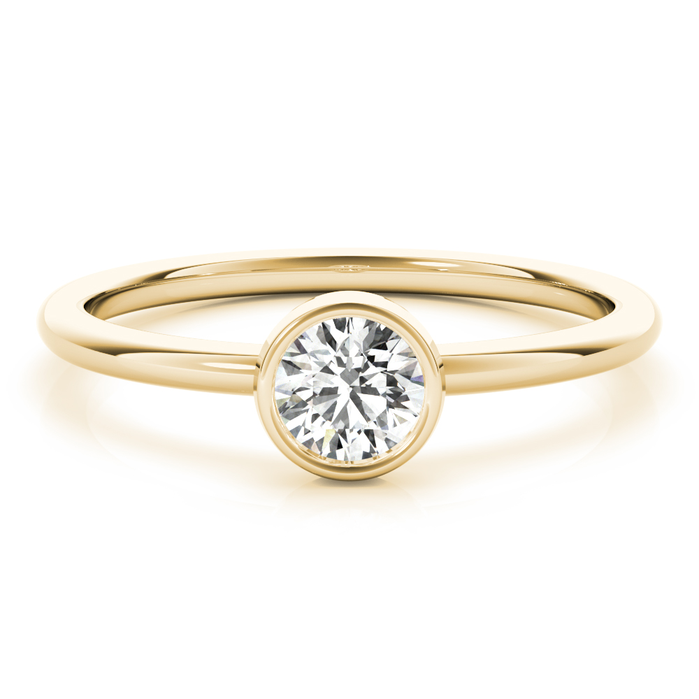  Ladies Round Bezel Set Solitaire Stackable Ring 1/3 Carat Total Weight 0.01 CT 0.33 C.T.W 14K yellow, white or rose gold - view 7