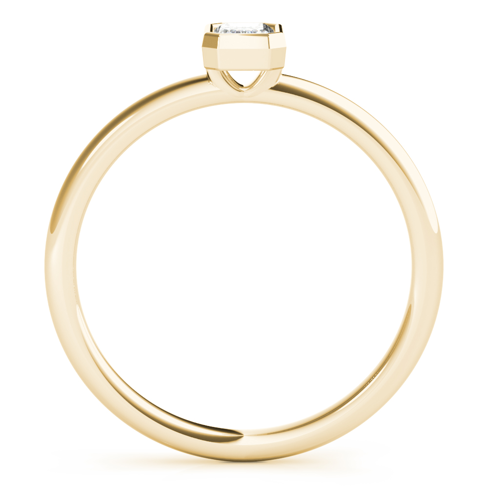  Ladies Emerald Cut Solitaire Ring 0.01 Carat Total Weight 0.01 CT 0.01 C.T.W 14K yellow, white or rose gold - view 10
