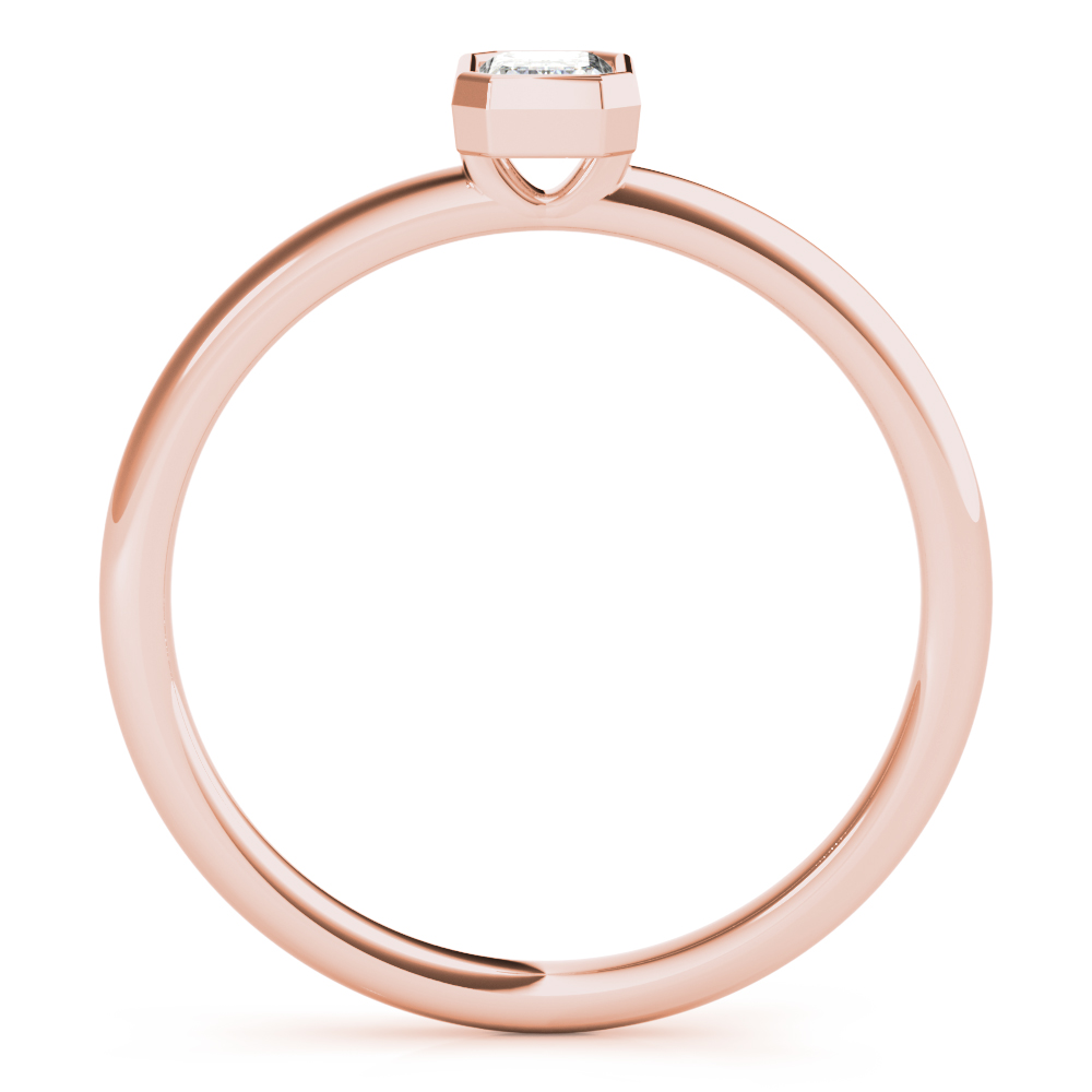  Ladies Emerald Cut Solitaire Ring 0.01 Carat Total Weight 0.01 CT 0.01 C.T.W 14K yellow, white or rose gold - view 11