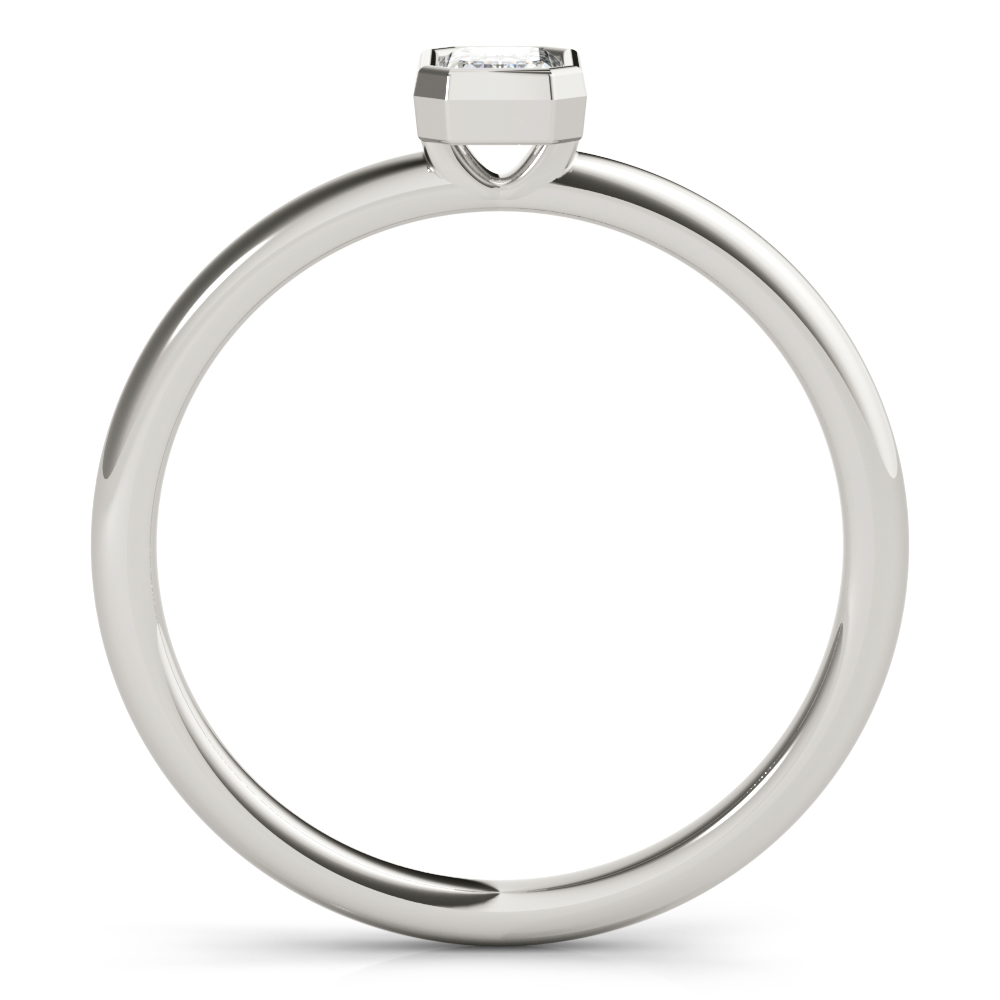  Ladies Emerald Cut Solitaire Ring 0.01 Carat Total Weight 0.01 CT 0.01 C.T.W 14K yellow, white or rose gold - view 12