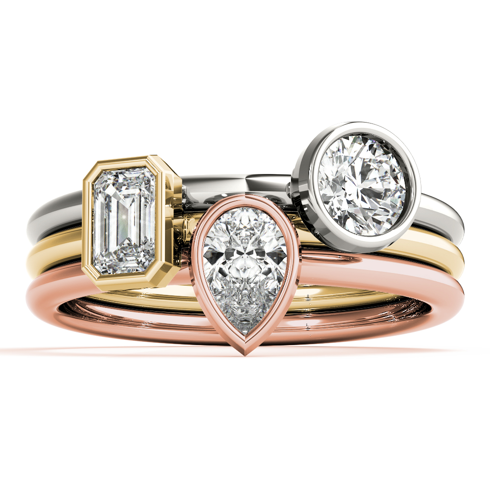  Ladies Emerald Cut Solitaire Ring 0.01 Carat Total Weight 0.01 CT 0.01 C.T.W 14K yellow, white or rose gold - view 13