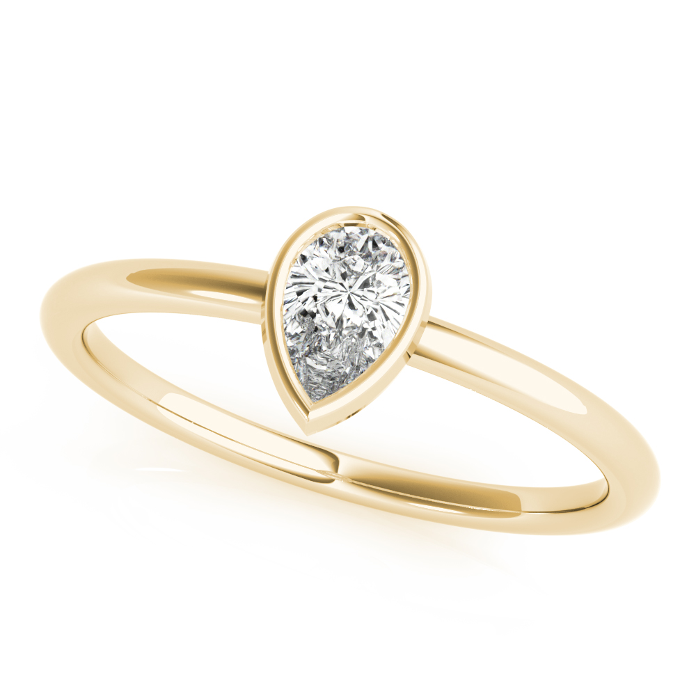  Ladies Solitaire Pear Shape Stackable Engagement Ring 1/4 Carat Total Weight  0.25 C.T.W 10K yellow, white or rose gold - view 2