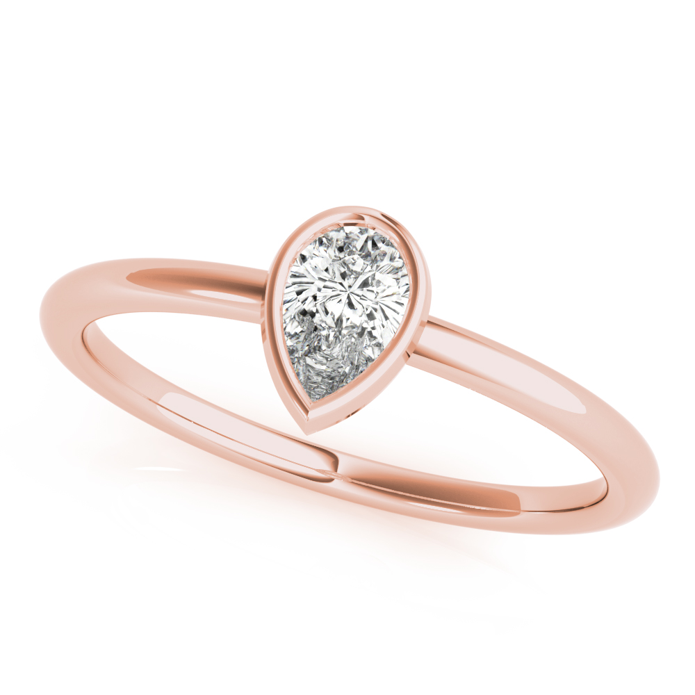  Ladies Solitaire Pear Shape Stackable Engagement Ring 1/4 Carat Total Weight  0.25 C.T.W 10K yellow, white or rose gold - view 3