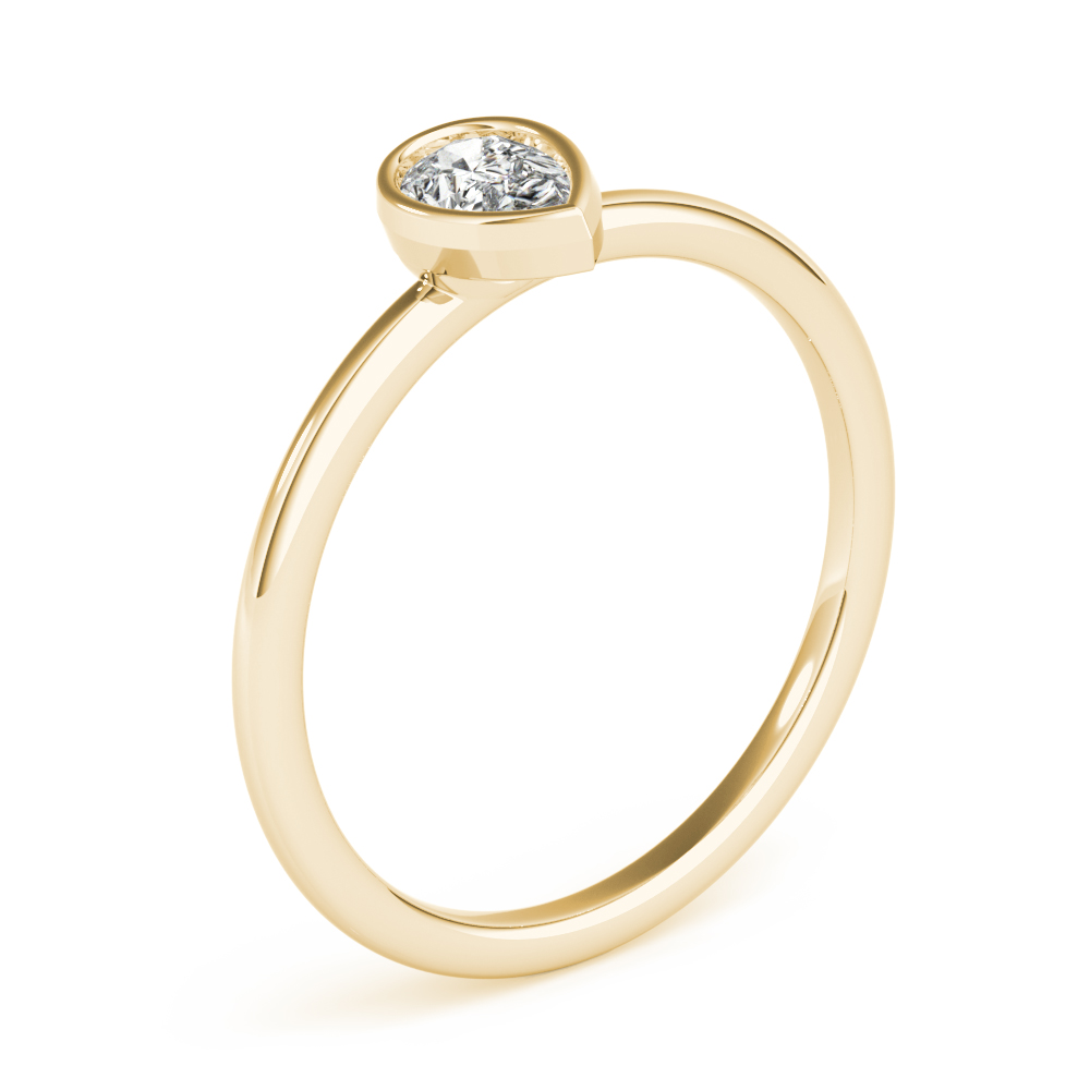  Ladies Solitaire Pear Shape Stackable Engagement Ring 1/4 Carat Total Weight  0.25 C.T.W 10K yellow, white or rose gold - view 4
