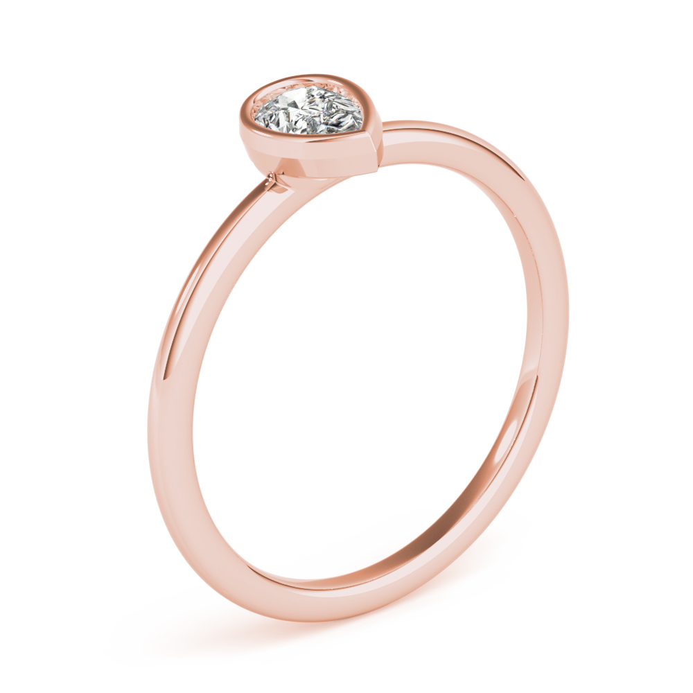  Ladies Solitaire Pear Shape Stackable Engagement Ring 1/4 Carat Total Weight  0.25 C.T.W 10K yellow, white or rose gold - view 5