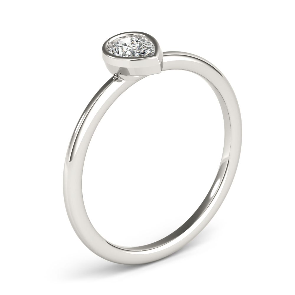  Ladies Solitaire Pear Shape Stackable Engagement Ring 1/4 Carat Total Weight  0.25 C.T.W 10K yellow, white or rose gold - view 6