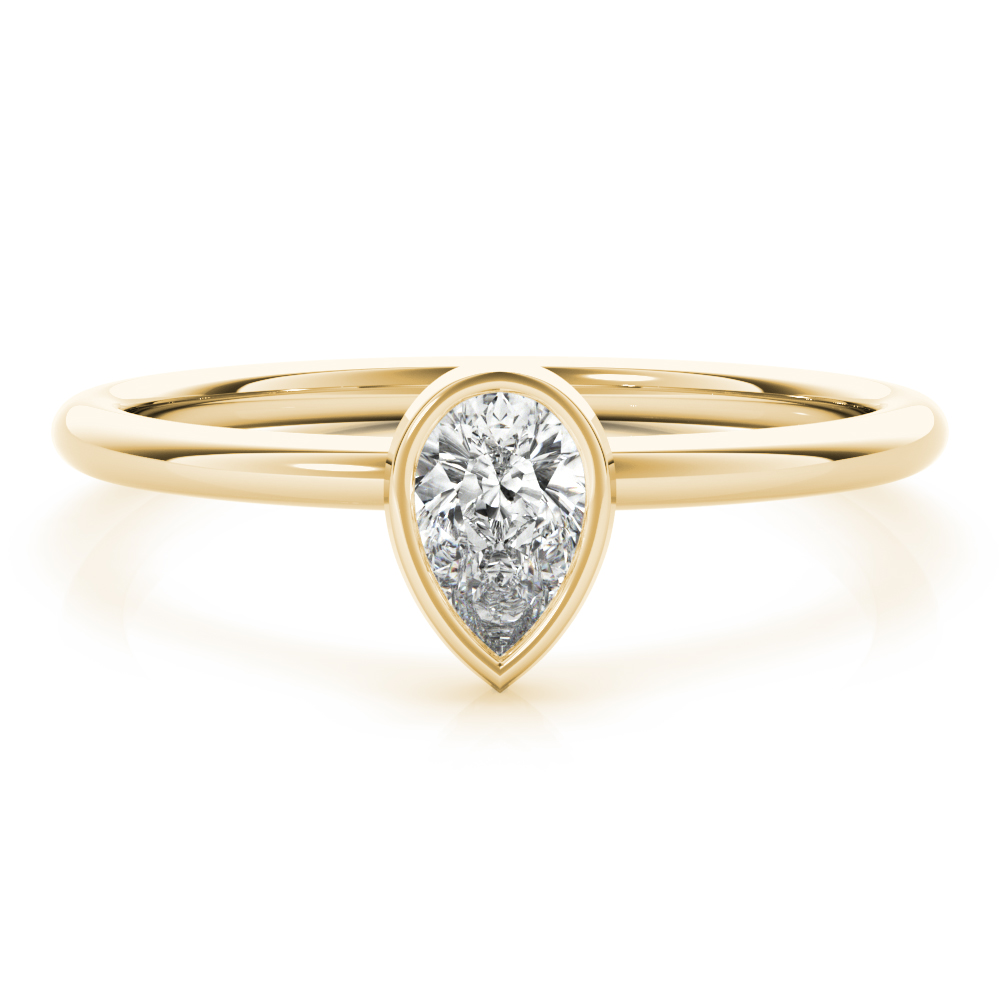  Ladies Solitaire Pear Shape Stackable Engagement Ring 1/4 Carat Total Weight  0.25 C.T.W 10K yellow, white or rose gold - view 7