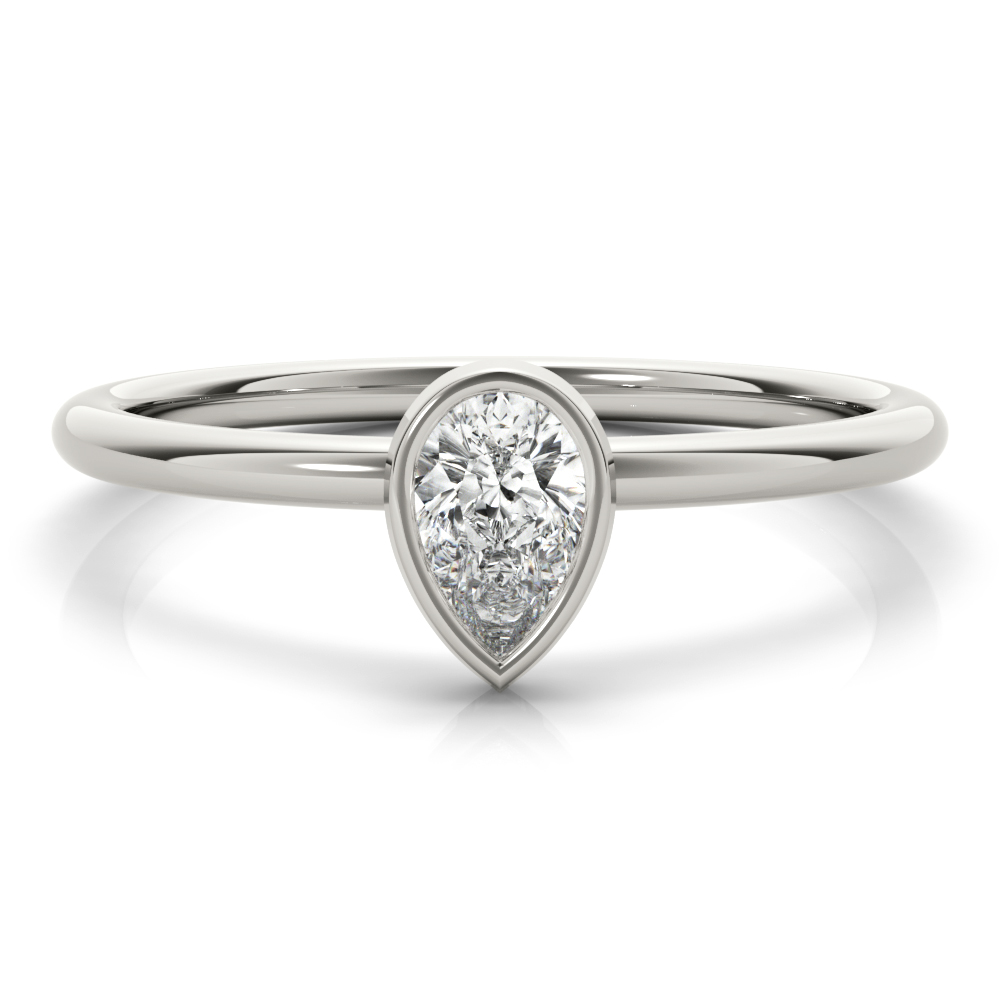  Ladies Solitaire Pear Shape Stackable Engagement Ring 1/4 Carat Total Weight  0.25 C.T.W 10K yellow, white or rose gold - view 9