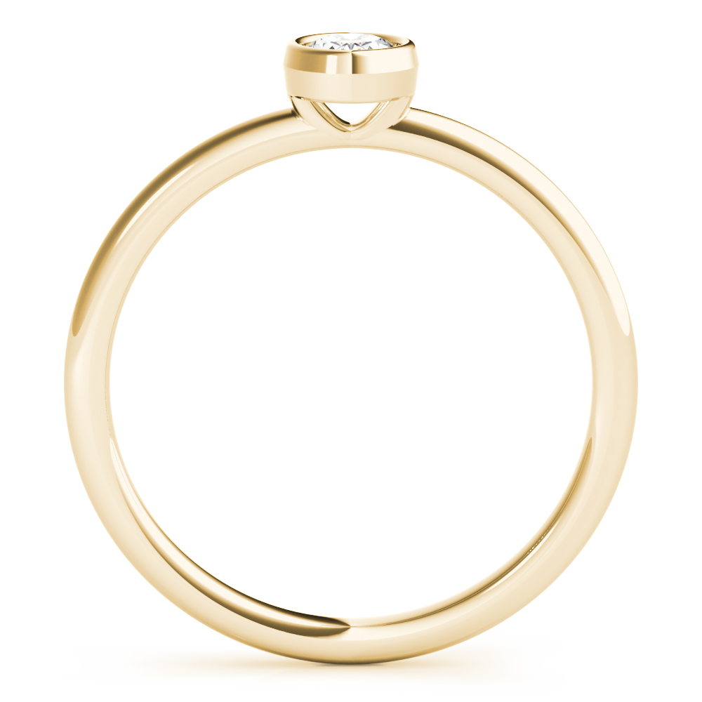  Ladies Bezel Set Solitaire Oval Engagement Ring 1/4 Carat Total Weight   (Lab-Created) 0.25 C.T.W Platinum - view 10