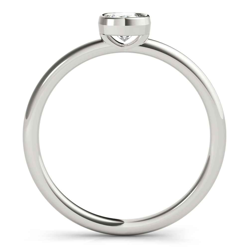  Ladies Bezel Set Solitaire Cushion Cut Engagement Rings 3/8 Carat Total Weight   (Lab-Created) 0.40 C.T.W 10K yellow, white or rose gold - view 12