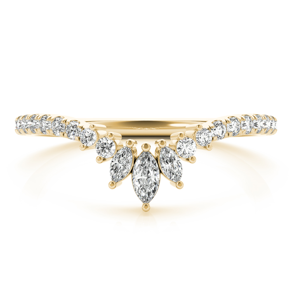  Ladies Round & Marquise Diamond Fashion Ring 0.54 Carat Total Weight   (Lab-Created) 0.54 C.T.W 10K yellow, white or rose gold - view 7