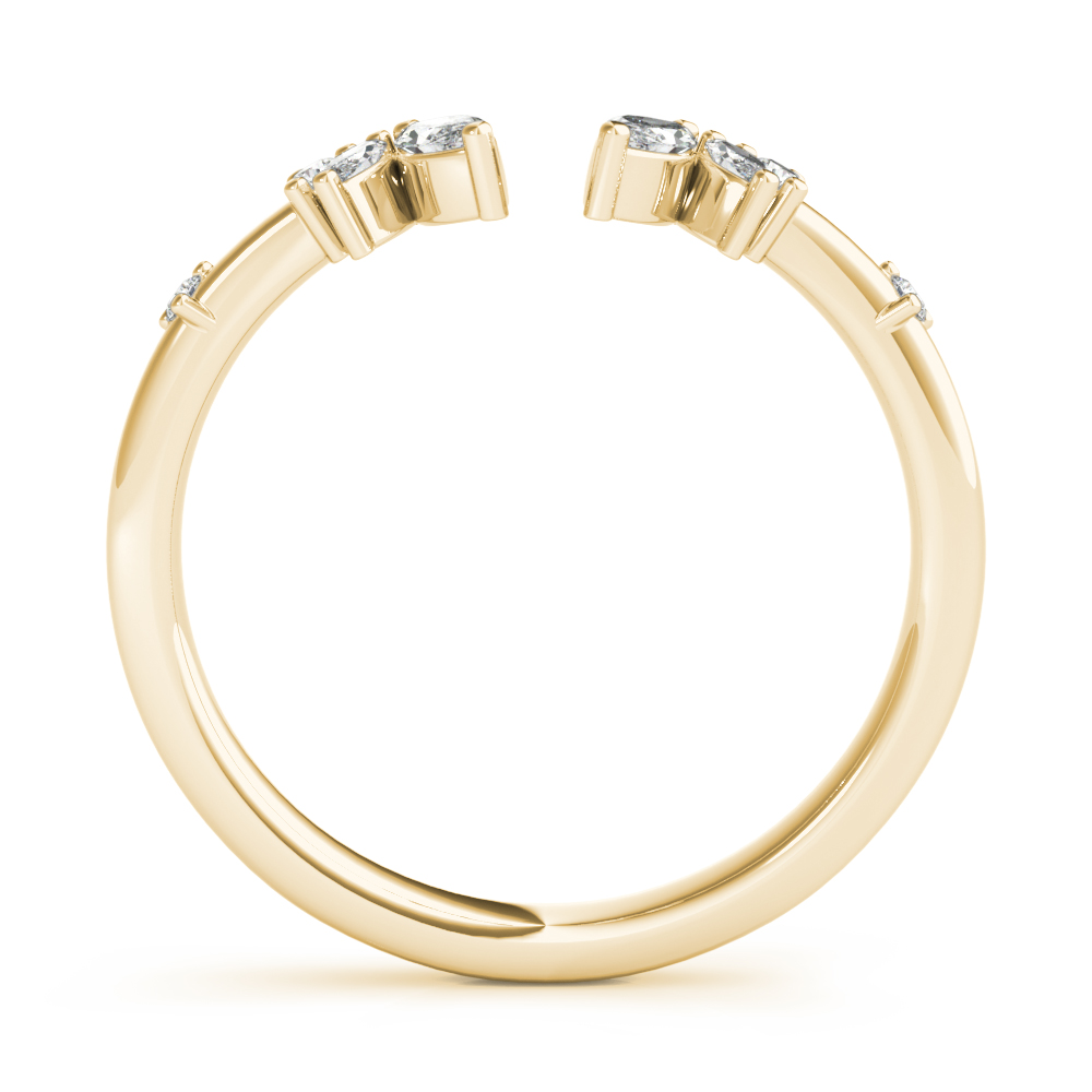  Ladies Round & Marquise Open Chevron Ring 1/2 Carat Total Weight   (Lab-Created) 0.50 C.T.W 10K yellow, white or rose gold - view 10