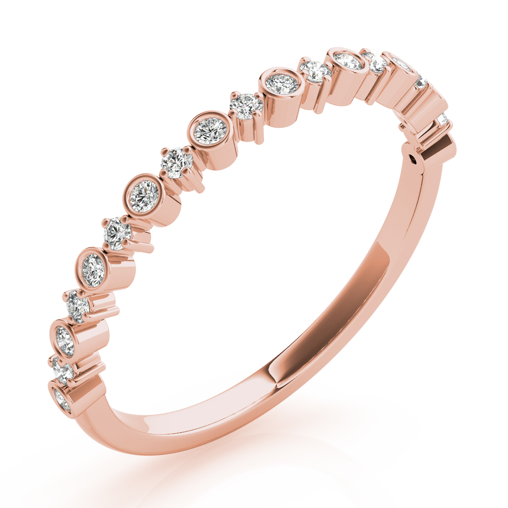  Ladies Stackable Fashion Bands 3/8 Carat Total Weight  0.38 C.T.W Platinum - view 5