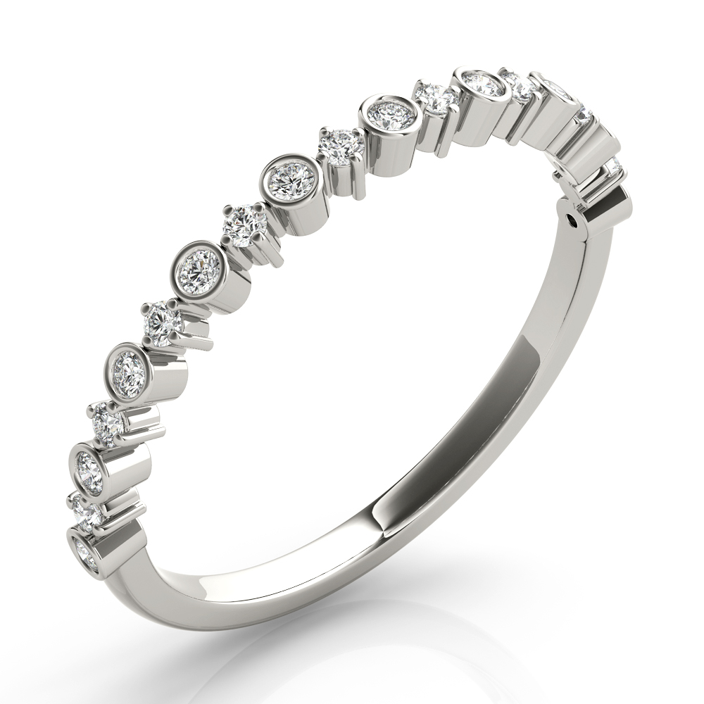  Ladies Stackable Fashion Bands 3/8 Carat Total Weight  0.38 C.T.W Platinum - view 6