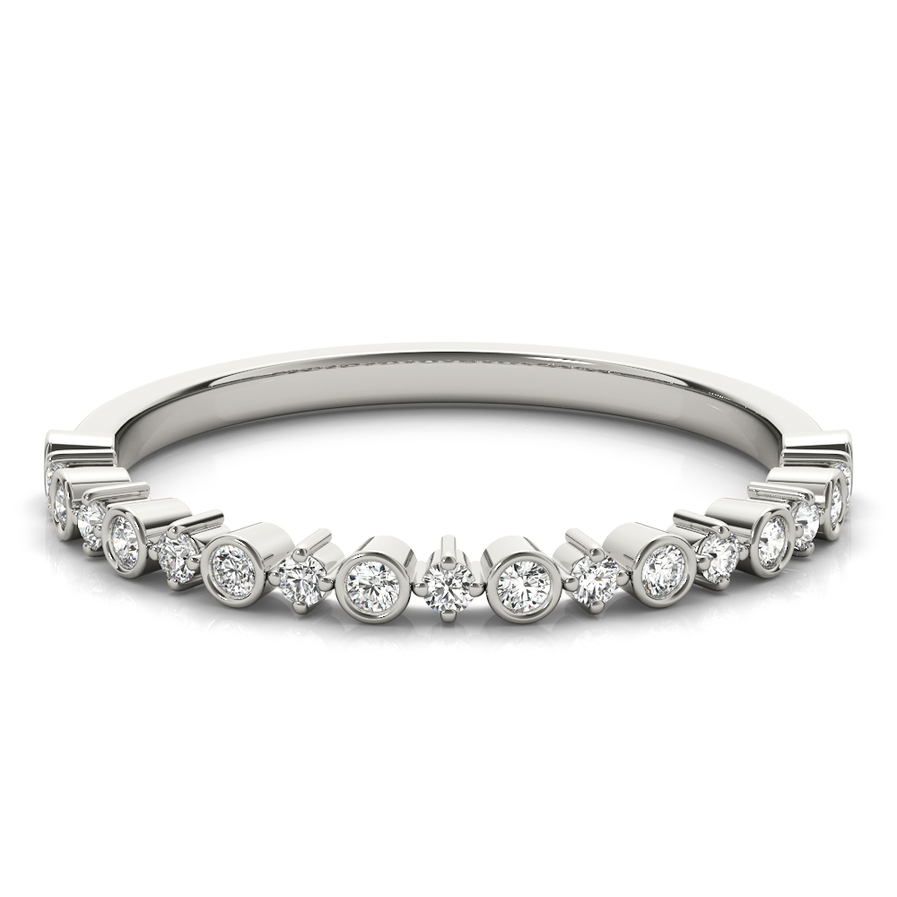  Ladies Stackable Fashion Bands 3/8 Carat Total Weight  0.38 C.T.W Platinum - view 9