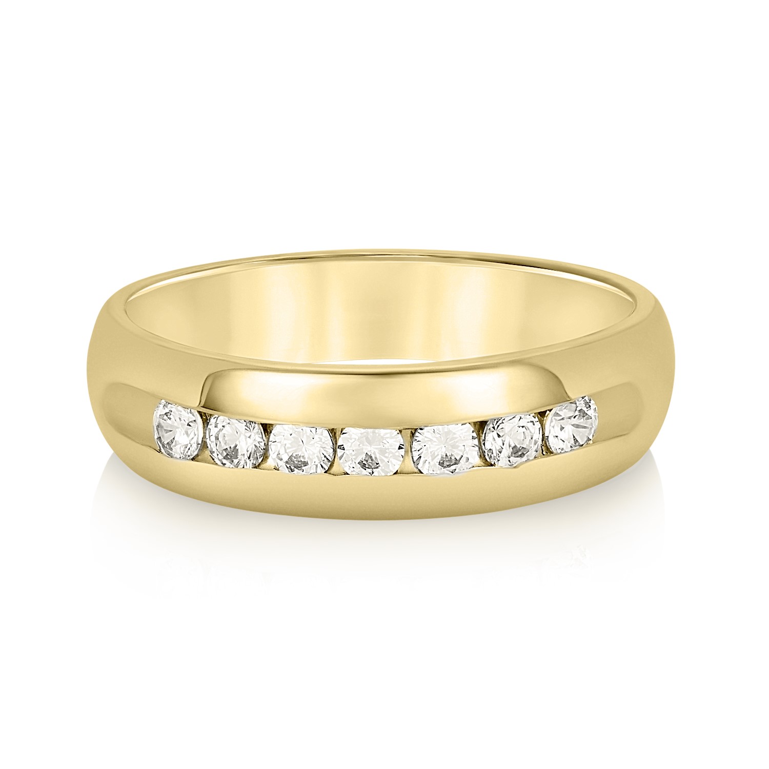 Ladies **Tapers See Ccm *6Mm Heavy Wt Ring 1.0 Carat Total Weight 0.49 CT 0.98 C.T.W Platinum - view 2