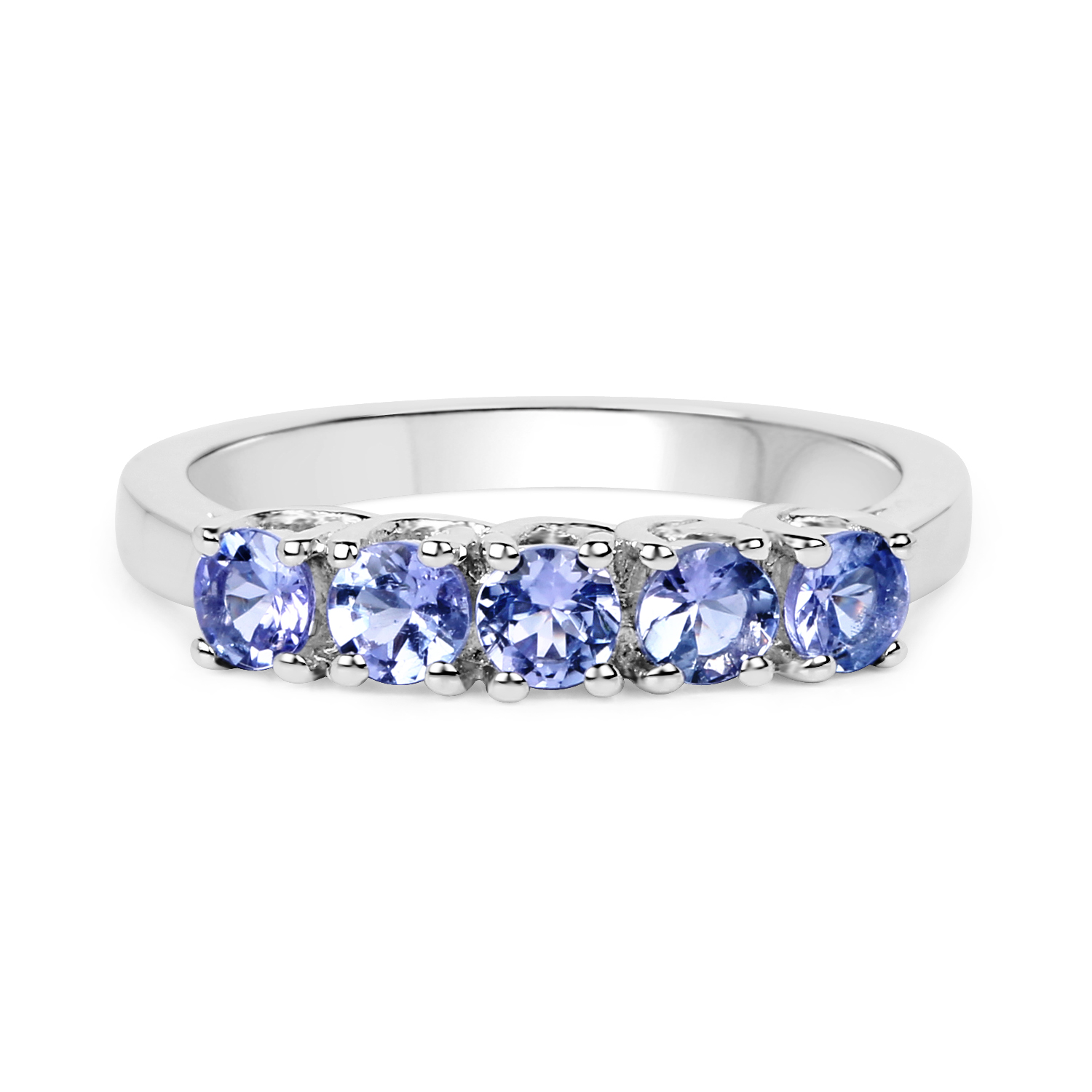 0.95 Carat Genuine Tanzanite .925 Sterling Silver Ring 0.95 C.T.W Sterling Silver - view 2