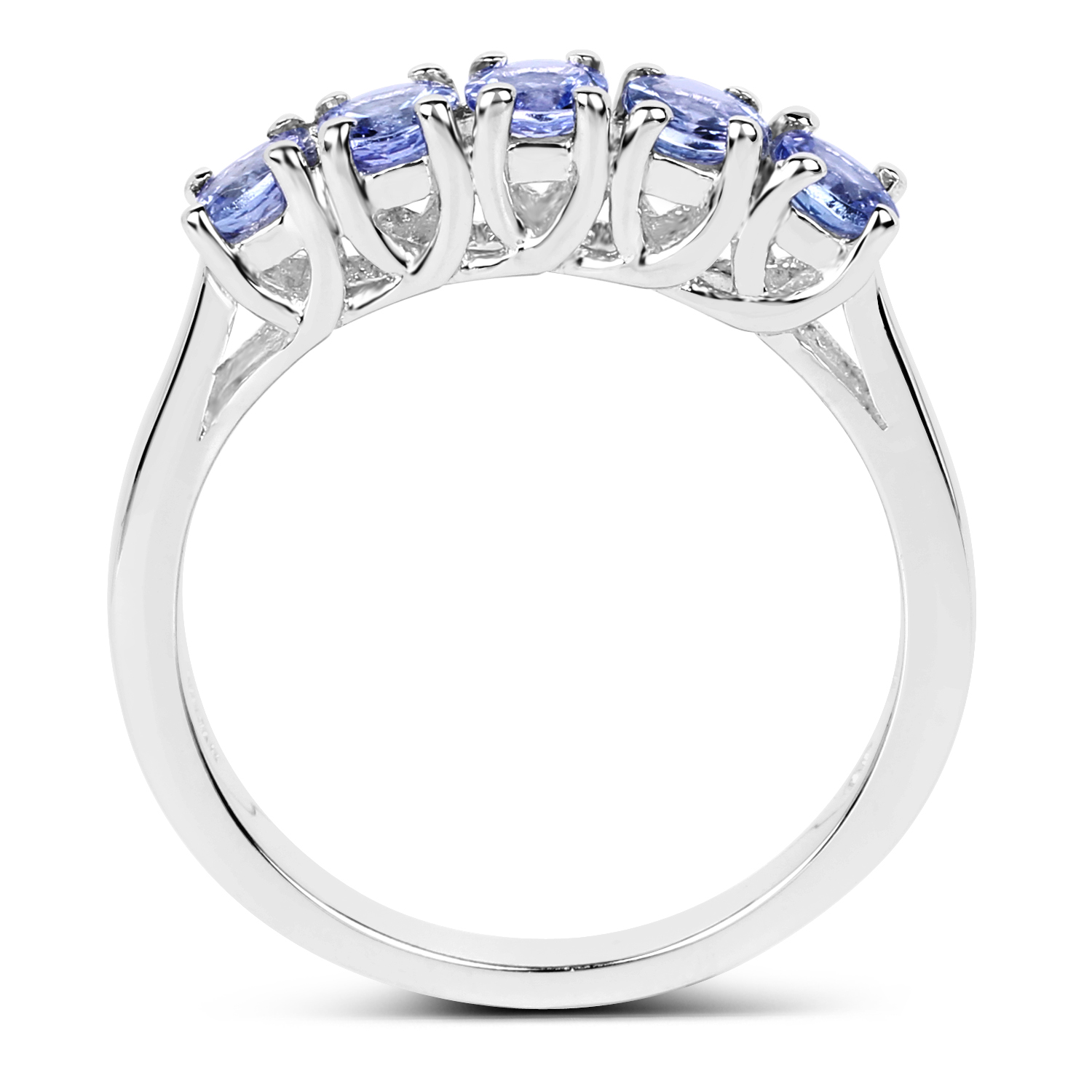 0.95 Carat Genuine Tanzanite .925 Sterling Silver Ring 0.95 C.T.W Sterling Silver - view 3