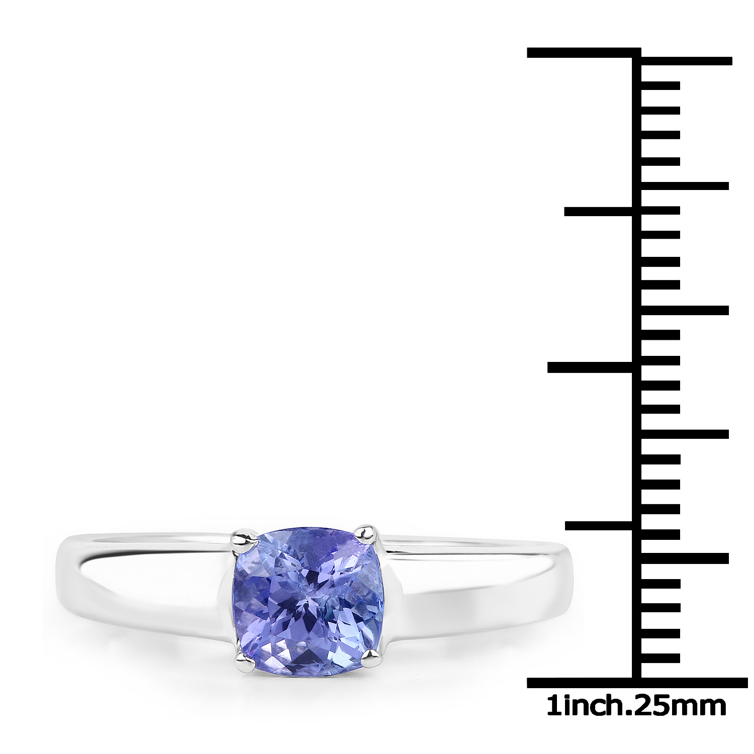 1.05 Carat Genuine Tanzanite .925 Sterling Silver ring 1.05 C.T.W Sterling Silver - view 3