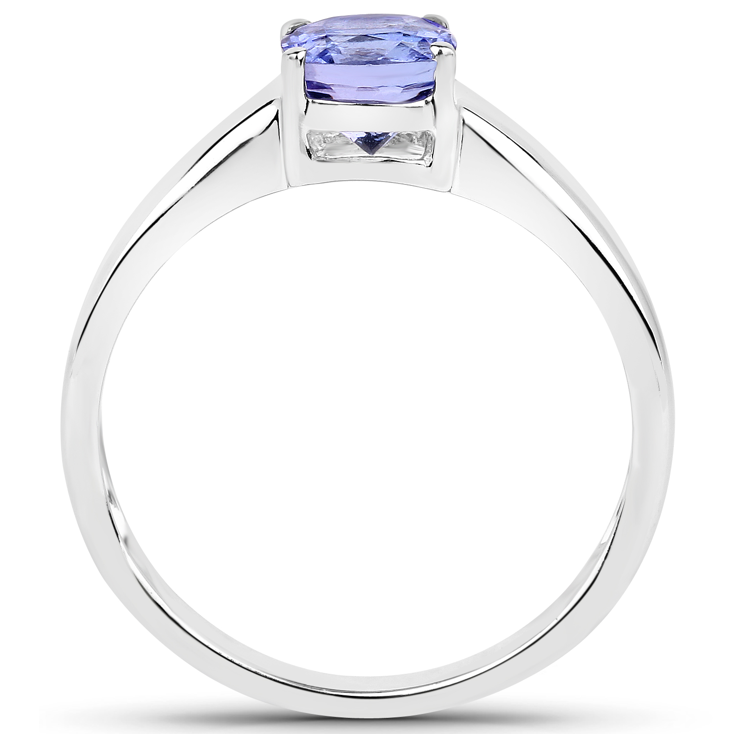 1.05 Carat Genuine Tanzanite .925 Sterling Silver ring 1.05 C.T.W Sterling Silver - view 2