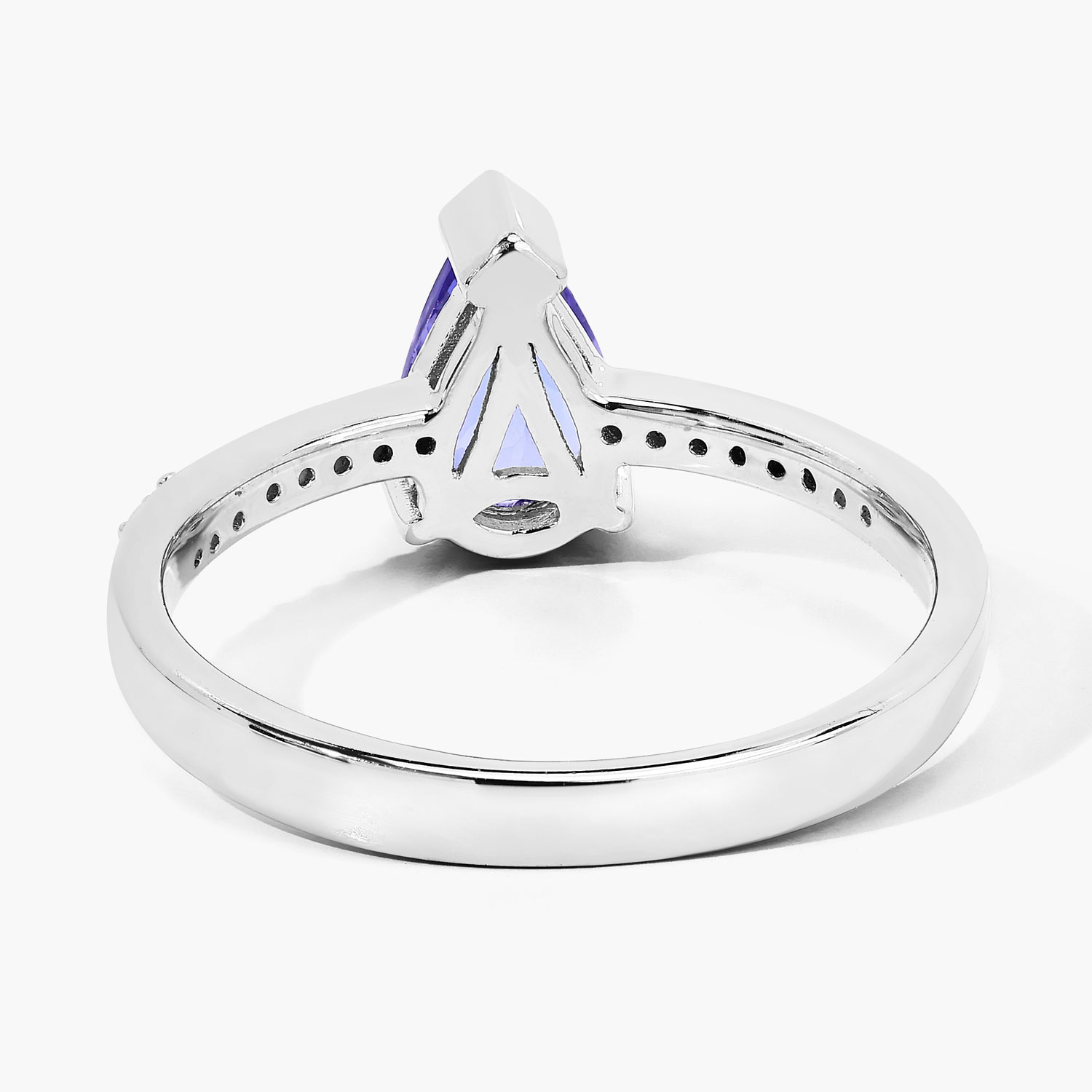 0.88 Carat Genuine Tanzanite and Lab Grown Diamond .925 Sterling Silver Ring 0.88 C.T.W Sterling Silver - view 5