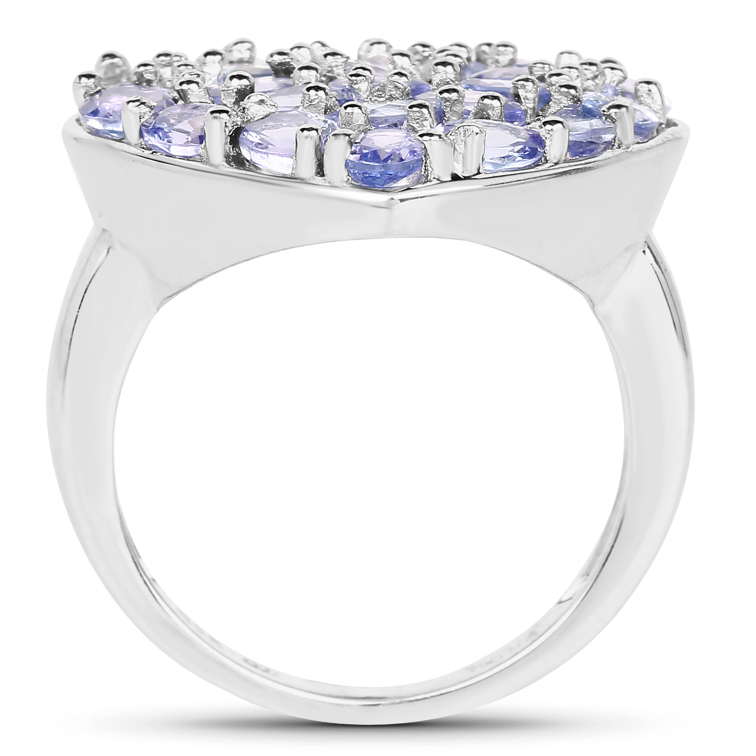 3.96 Carat Genuine Tanzanite .925 Sterling Silver Ring 3.96 C.T.W Sterling Silver - view 2
