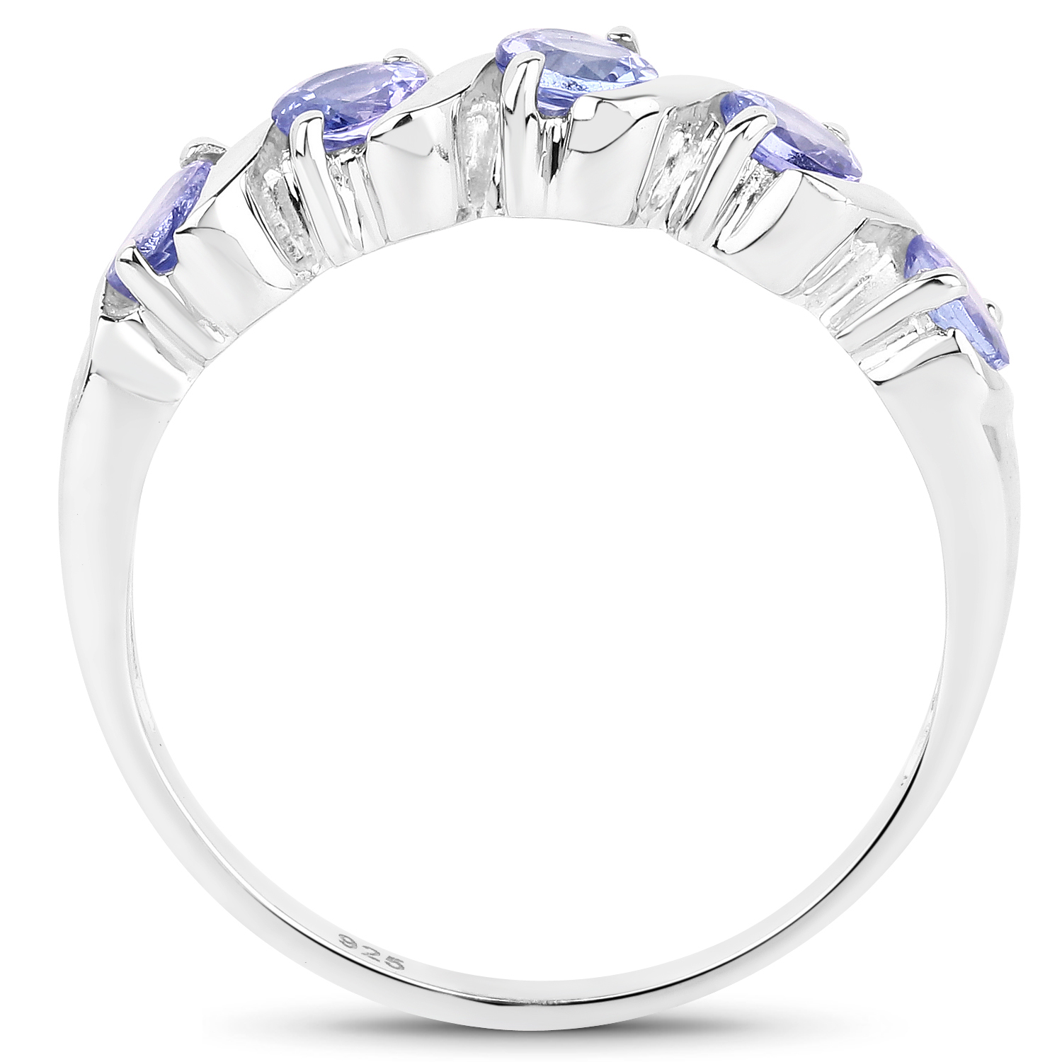 1.15 Carat Genuine Tanzanite .925 Sterling Silver Ring 1.15 C.T.W Sterling Silver - view 3