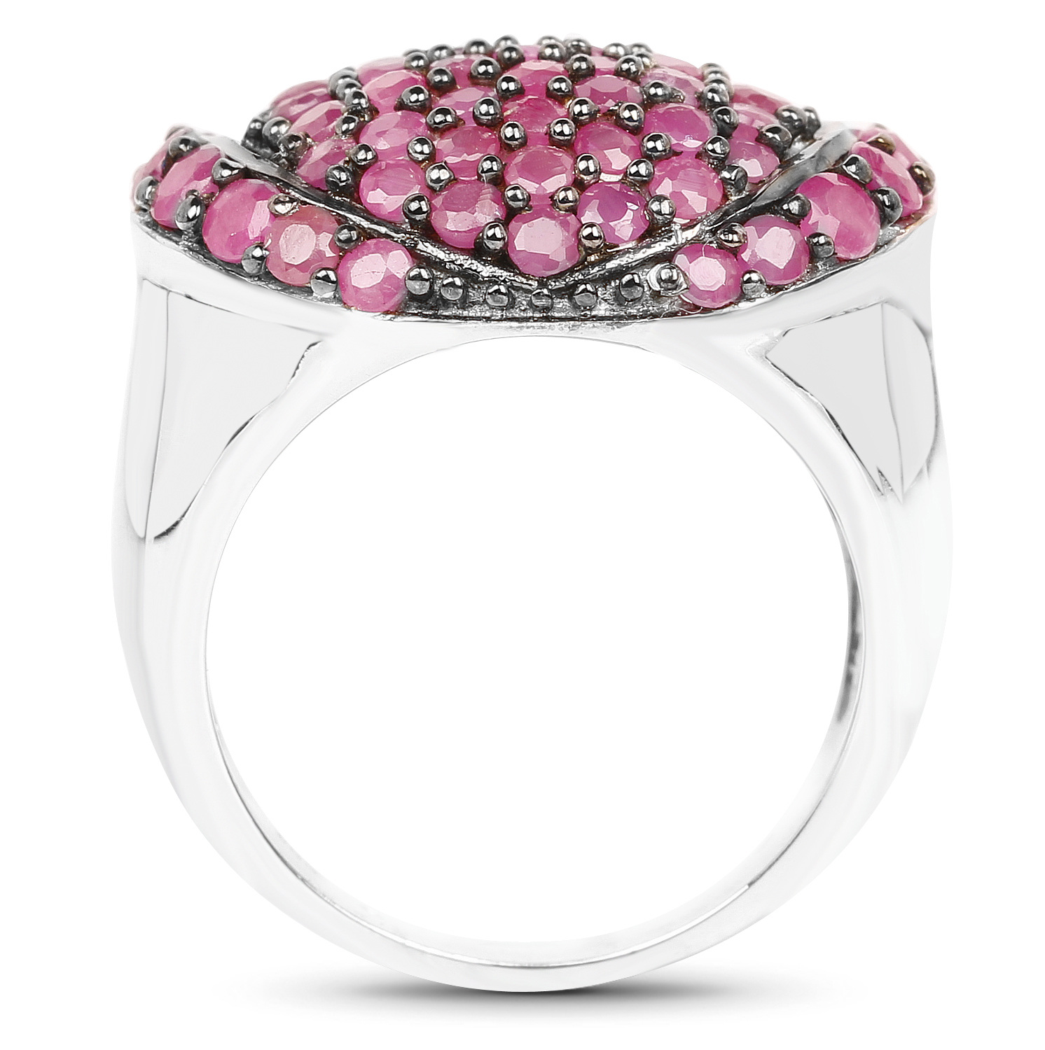 3.35 Carat Genuine Ruby .925 Sterling Silver Ring 3.35 C.T.W Sterling Silver - view 2