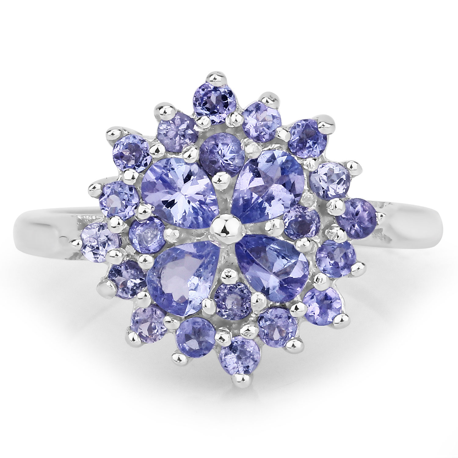 1.16 Carat Genuine Tanzanite .925 Sterling Silver Ring 1.16 C.T.W Sterling Silver - view 2