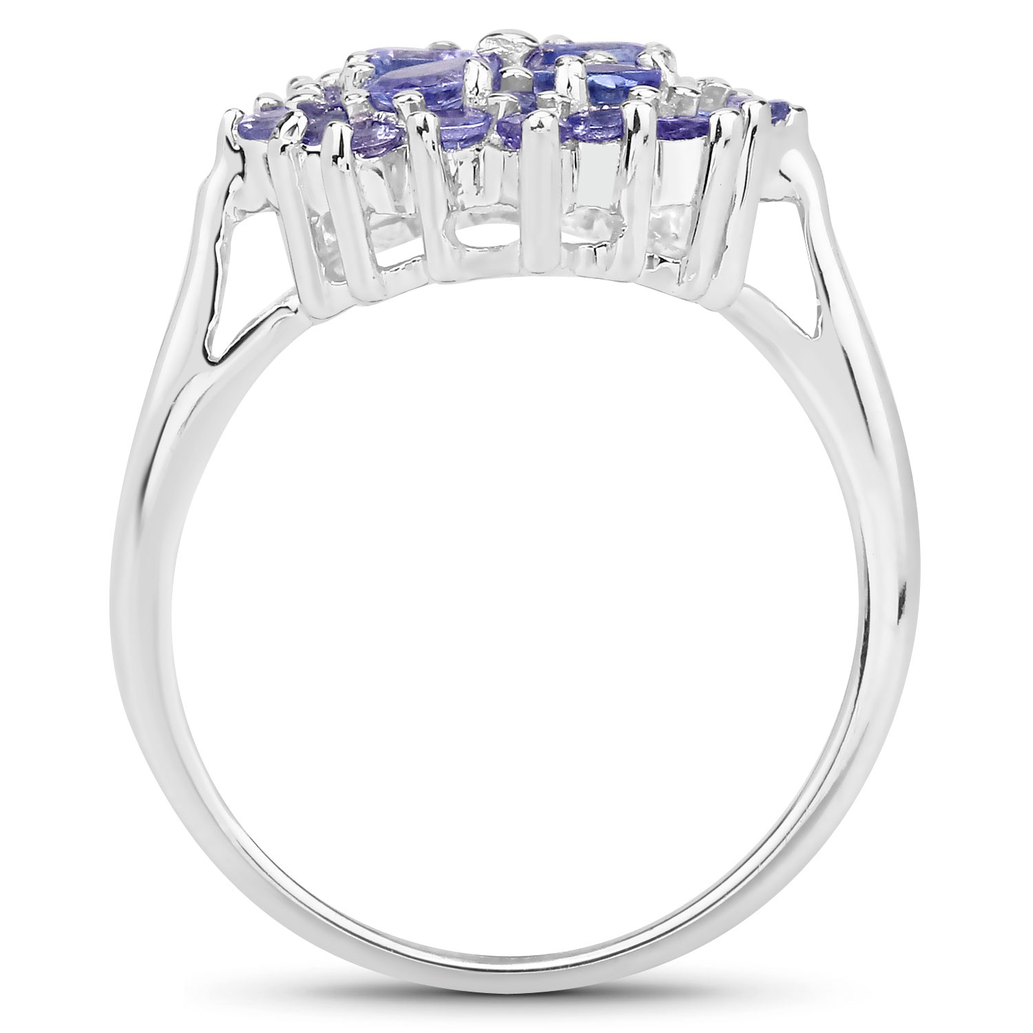 1.16 Carat Genuine Tanzanite .925 Sterling Silver Ring 1.16 C.T.W Sterling Silver - view 3