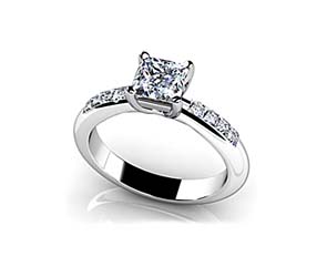 Princess Cut Diamond Channel Ring