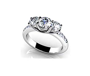 Eleven Stone Diamond Engagement Ring