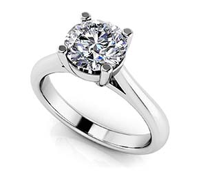Classic Four Prong Round Cut Solitaire Ring