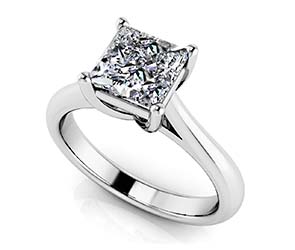 Princess Cut Solitaire Diamond Engagement Ring