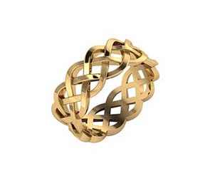 14K Gold Celtic Knot Eternity Band