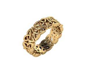 14K Gold Celtic Knot Eternity Band