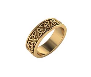 14K Gold Celtic Knot Eternity Band