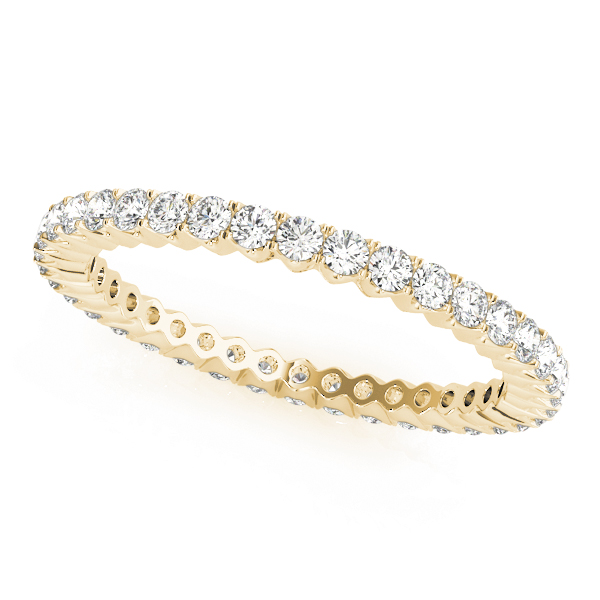  Ladies Eternity Prong Set Wedding Band Eternity Band 1/5 Carat Total Weight  (Lab-Created) 0.22 C.T.W 10K yellow, white or rose gold - view 2