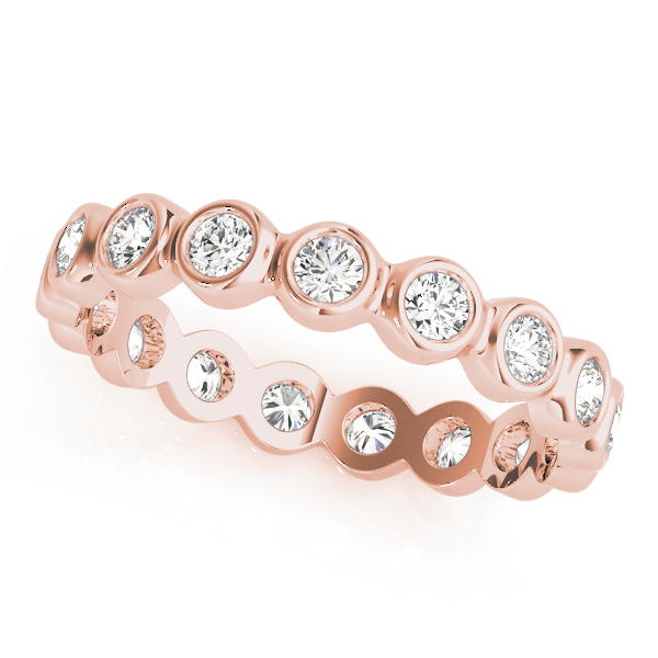  Ladies Bezel Set Eternity Wedding Band Eternity Band 5/8 Carat Total Weight  (Lab-Created) 0.60 C.T.W 10K yellow, white or rose gold - view 3