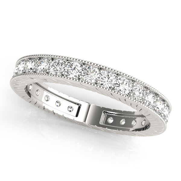 Eternity Milgrain Prong In Channel Wedding Band WOVR-84400