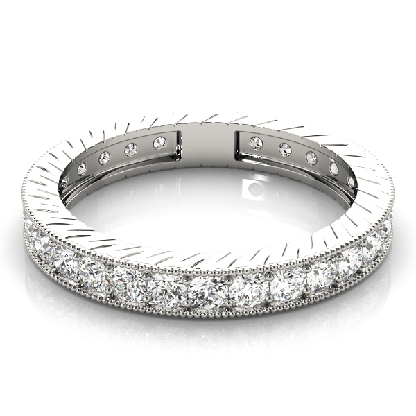  Ladies Eternity Milgrain Prong In Channel Wedding Band Eternity Band 3/8 Carat Total Weight  (Lab-Created) 0.37 C.T.W 10K yellow, white or rose gold - view 6