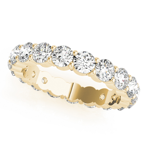  Ladies Shared Prong Eternity Wedding Bands Eternity Band 1/2 Carat Total Weight  (Lab-Created) 0.48 C.T.W 14K yellow, white or rose gold - view 2