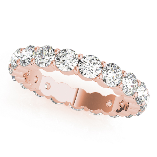  Ladies Shared Prong Eternity Wedding Bands Eternity Band 1/2 Carat Total Weight  (Lab-Created) 0.48 C.T.W 14K yellow, white or rose gold - view 3