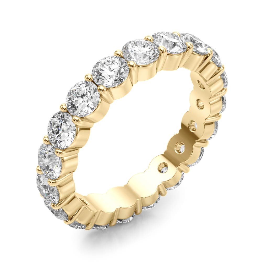  Ladies Shared Prong Eternity Wedding Bands Eternity Band 1/2 Carat Total Weight  (Lab-Created) 0.48 C.T.W 14K yellow, white or rose gold - view 4