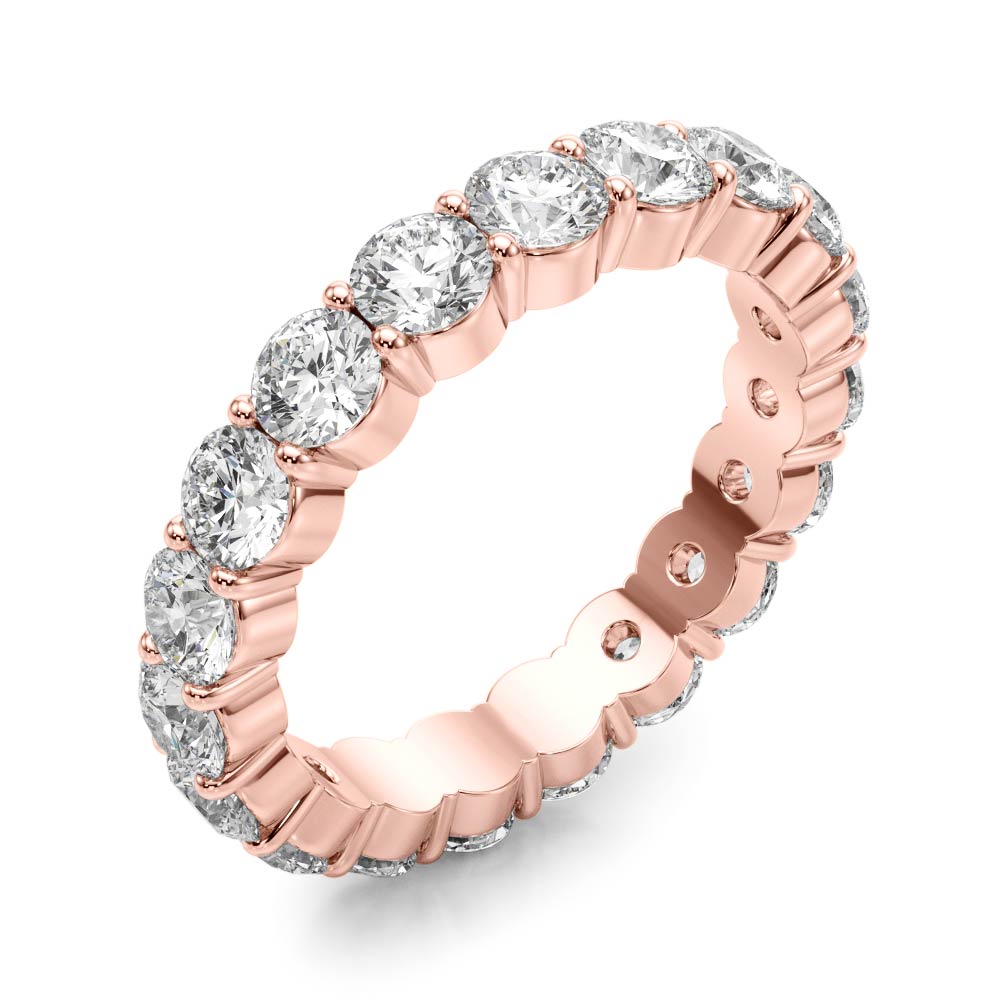  Ladies Shared Prong Eternity Wedding Bands Eternity Band 1/2 Carat Total Weight  (Lab-Created) 0.48 C.T.W 14K yellow, white or rose gold - view 5