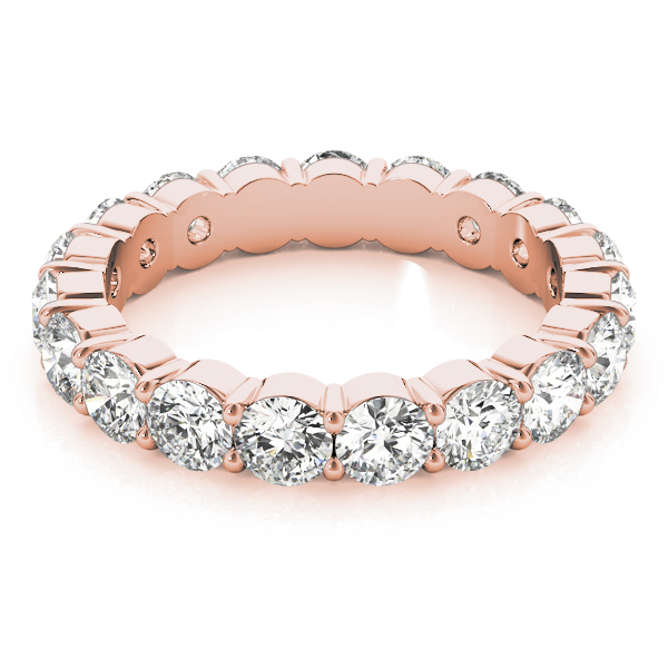  Ladies Shared Prong Eternity Wedding Bands Eternity Band 1/2 Carat Total Weight  (Lab-Created) 0.48 C.T.W 14K yellow, white or rose gold - view 8