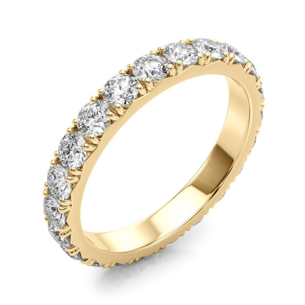 Ladies French-Cut Eternity Wedding Band Eternity Band 1/2 Carat Total Weight  (Lab-Created) 0.52 C.T.W 14K yellow, white or rose gold - view 4